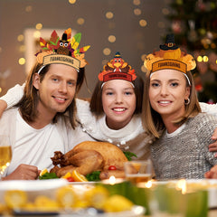 6pcs Thanksgiving Hair Hoop Dress Up Supplies Happy Thanksgiving Party