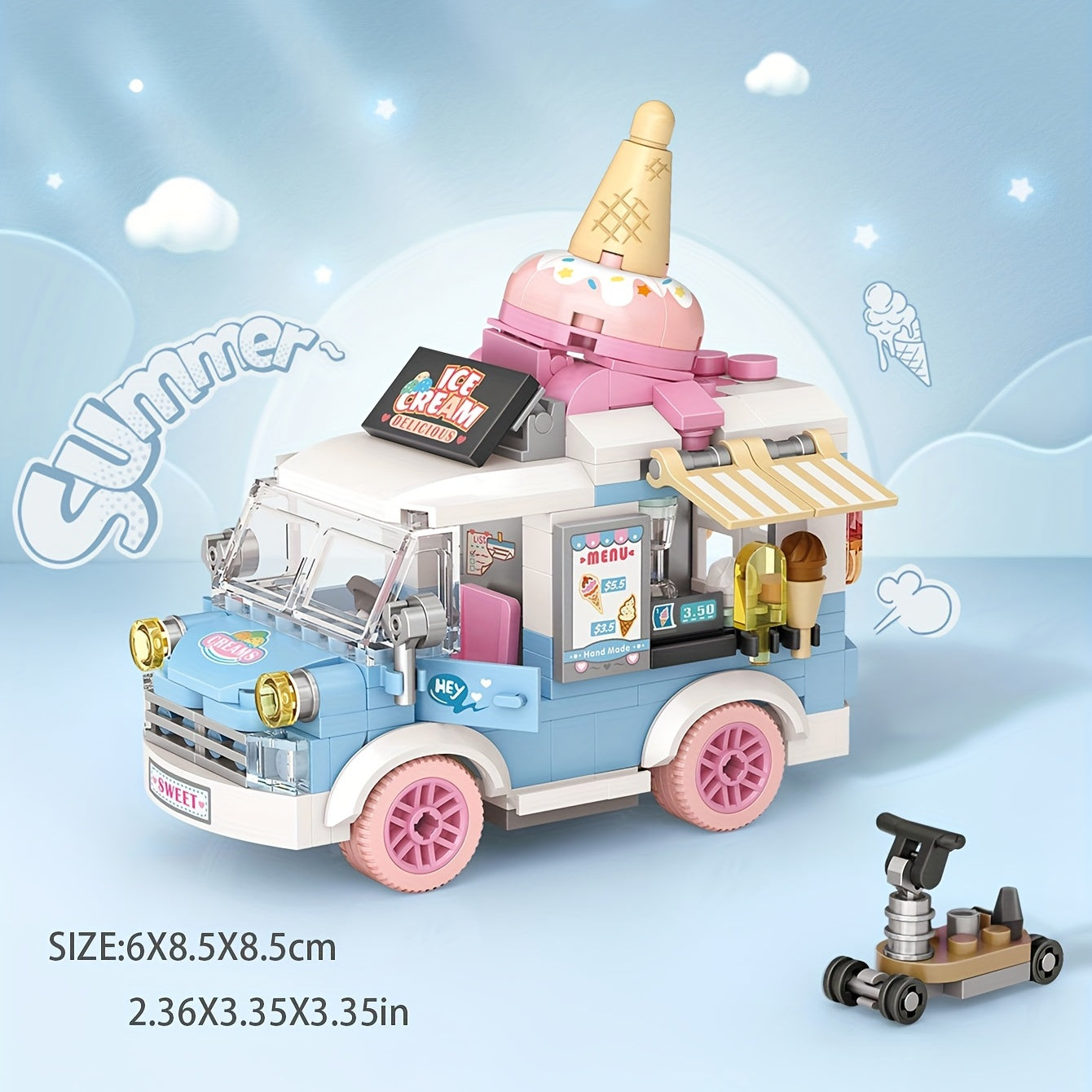 DIY Ice Cream Truck Building Blocks Toy