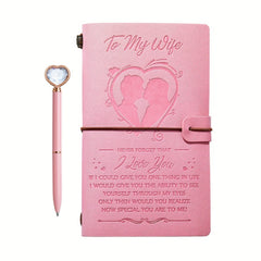 Romantic Leather Journal - Perfect Gift for Wife