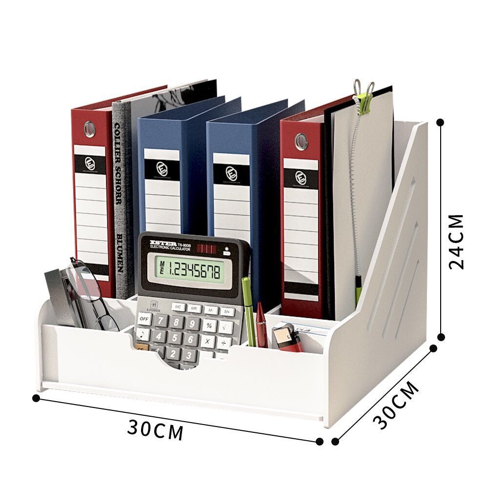 Desktop Storage Rack File Basket Bookend Office Supplies