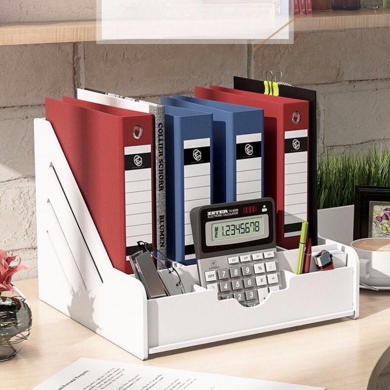 Desktop Storage Rack File Basket Bookend Office Supplies