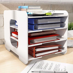 Desktop Storage Rack File Basket Bookend Office Supplies