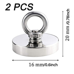 2pcs N52 Fishing Magnet Hook 16 20 25 Mm Salvage Magnet
