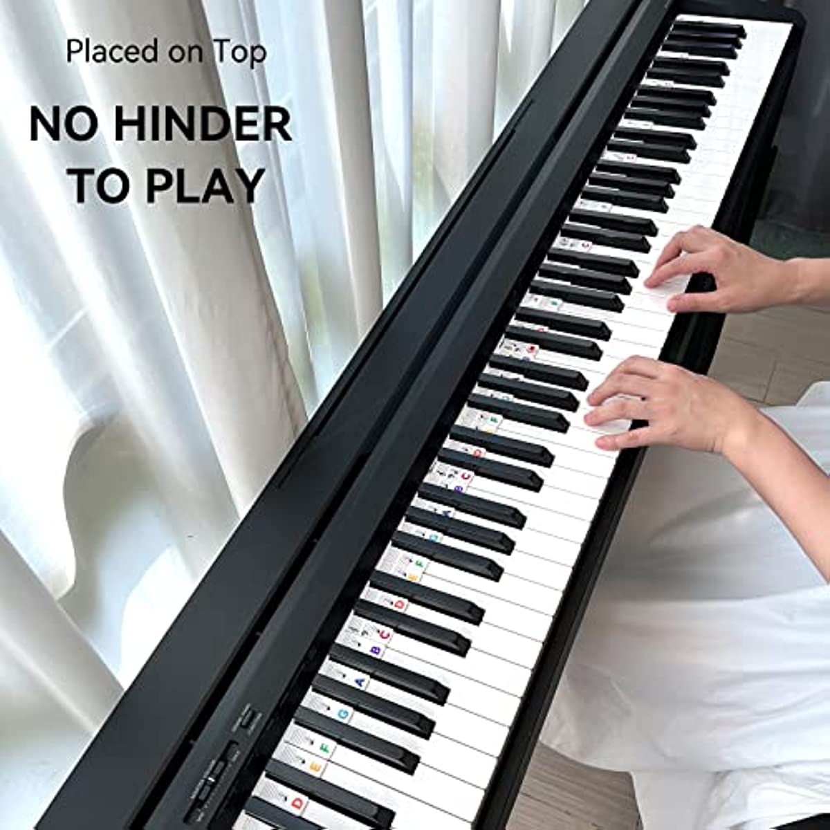 Beginner's Piano Note Guide 88 Key Full Size Silicone