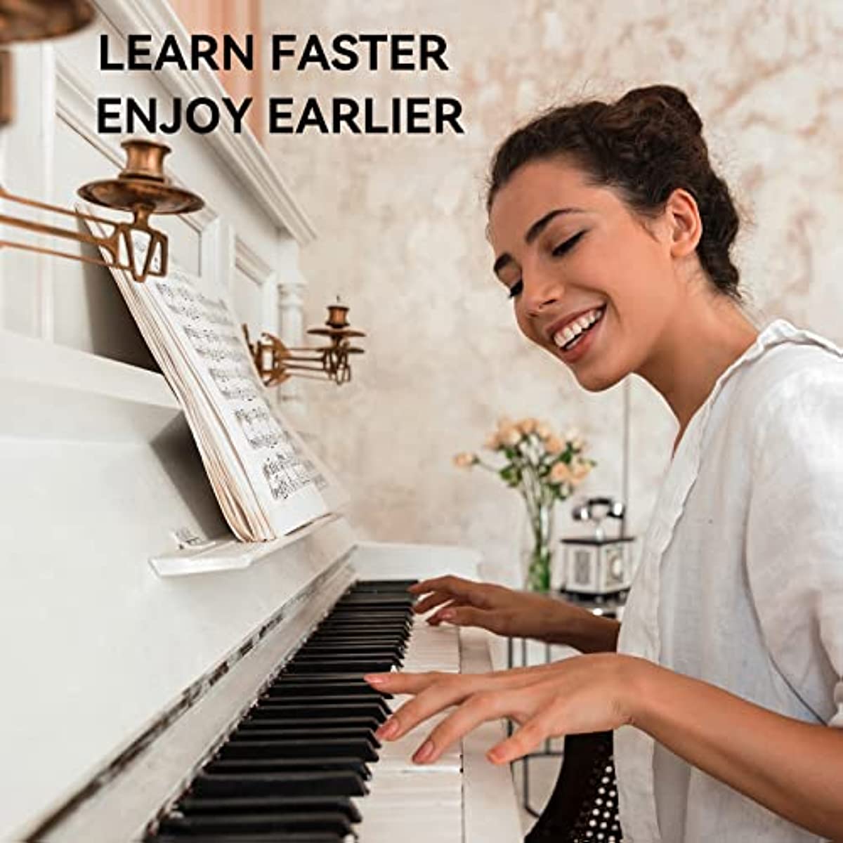 Beginner's Piano Note Guide 88 Key Full Size Silicone