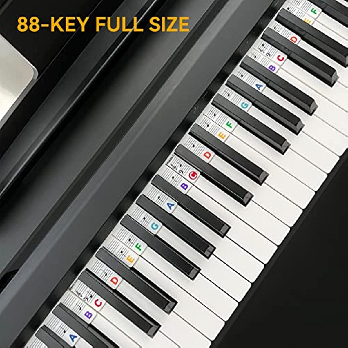 Beginner's Piano Note Guide 88 Key Full Size Silicone