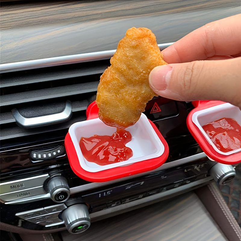 Car French Fries Holder & Sauce Dish Storage Box