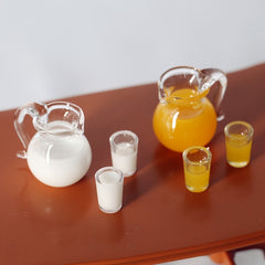 Dollhouse Mini Milk Orange Juice Bottle Kitchen Toy