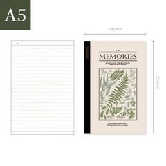1pc Through Time Lightweight Notebook A5 Retro Literary Handwritten Notepad