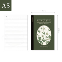 1pc Through Time Lightweight Notebook A5 Retro Literary Handwritten Notepad