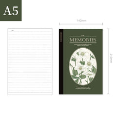 1pc Through Time Lightweight Notebook A5 Retro Literary Handwritten Notepad