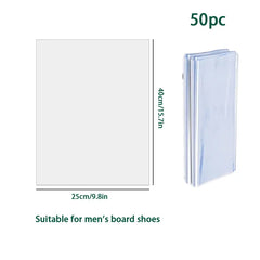 50pcs Clear PVC Shrink Wrap Bags for Soap Sleeve Packaging Bath Bomb Jars Gift