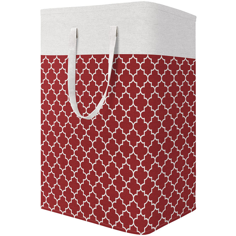 Large Capacity Cotton And Linen Fabric Dirty Clothes Basket