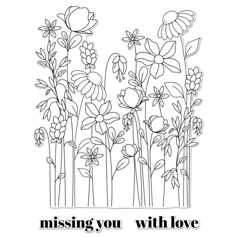 Floral Garden Clear Silicone Stamp for DIY Scrapbooking, Reusable Seal Stamp
