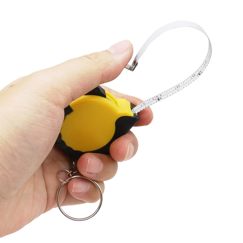 1M Soft Steel Ruler Keychain Mini Measure Tape Portable Gift Metric Inch