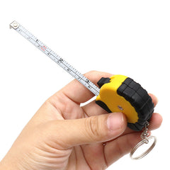 1M Soft Steel Ruler Keychain Mini Measure Tape Portable Gift Metric Inch