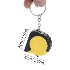 1M Soft Steel Ruler Keychain Mini Measure Tape Portable Gift Metric Inch