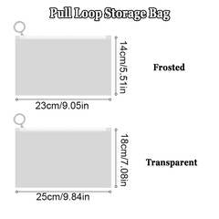 20pcs Waterproof Storage Bag for Masks with Pull Ring, Frosted Material