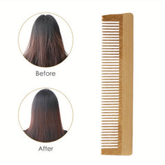 Natural Anti Static Bamboo Massage Hair Comb for Scalp Health Care