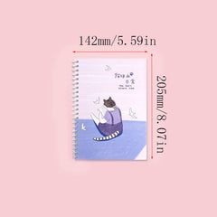 4pcs 60 Sheets A5 Coil Notebook Thickened Note taking Workbook