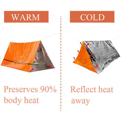 Emergency Shelter Survival Bivy Tube Tent Kit Thermal Blanket SOS Sleeping Bag