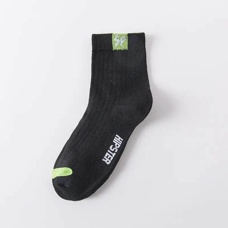 5 Pairs Men's Outdoor Casual Cotton Mid Calf Socks