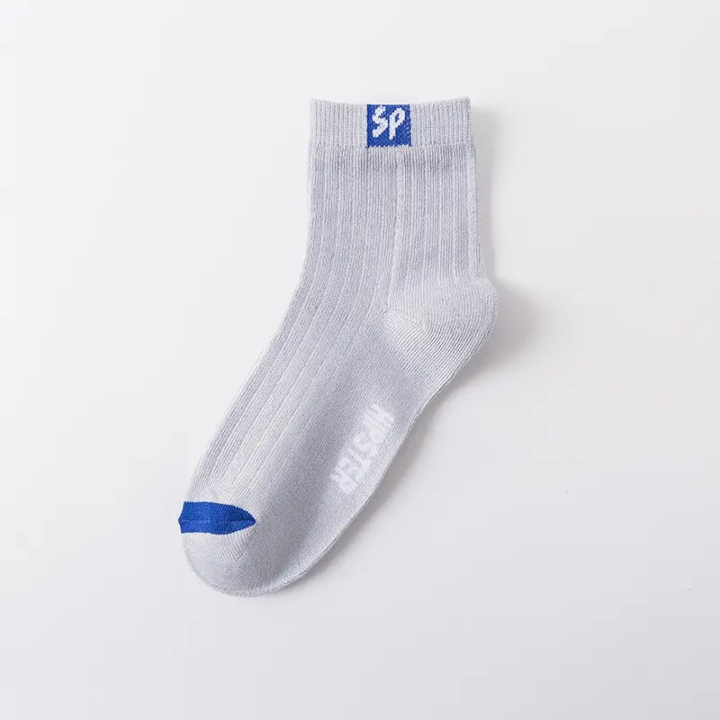 5 Pairs Men's Outdoor Casual Cotton Mid Calf Socks
