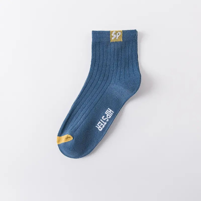 5 Pairs Men's Outdoor Casual Cotton Mid Calf Socks