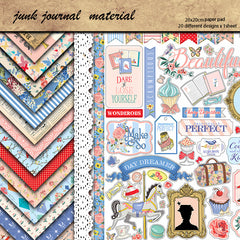 20pcs Retro Garden Paper for DIY Gift and Crafts