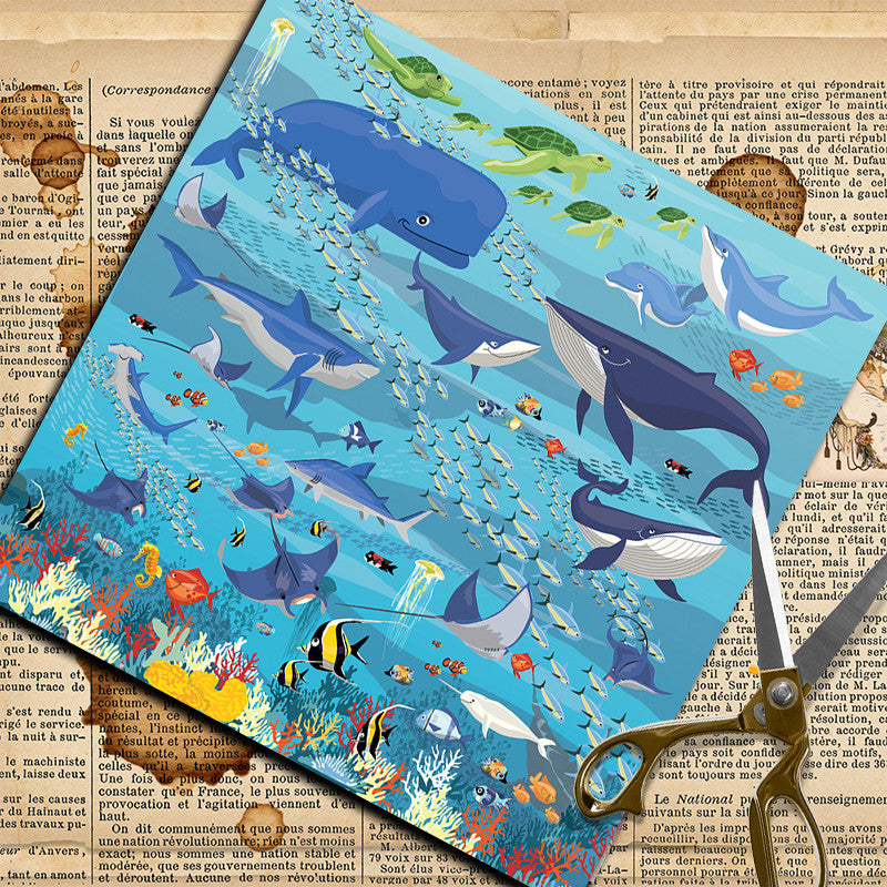 20pcs Retro Marine Mermaids Paper Stickers for DIY Journal Decoration