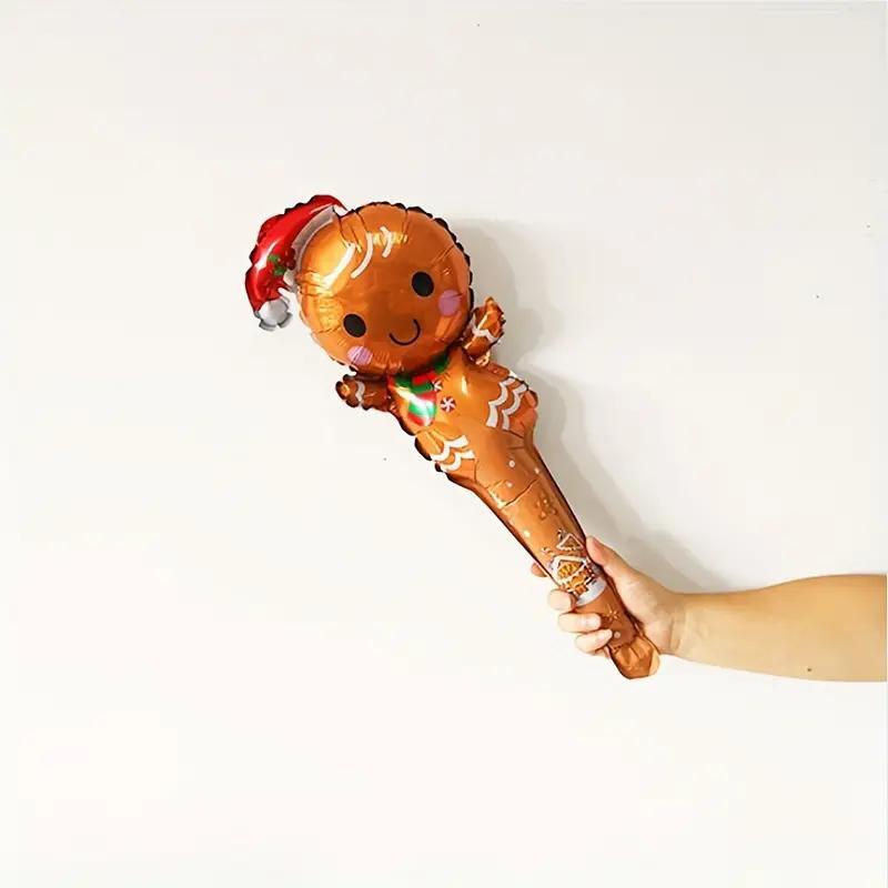 5pcs Christmas Party Balloons Santa Claus Snowman Candy Cane Decoration
