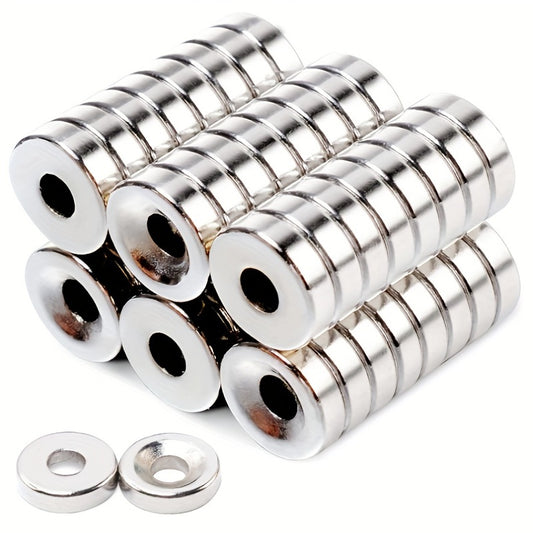 5 Neodymium Disc Magnets With Hole for Locker Refrigerator Science Industrial
