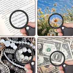 10x 50mm Pocket Magnifying Glass with Protective Sheath