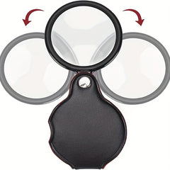 10x 50mm Pocket Magnifying Glass with Protective Sheath