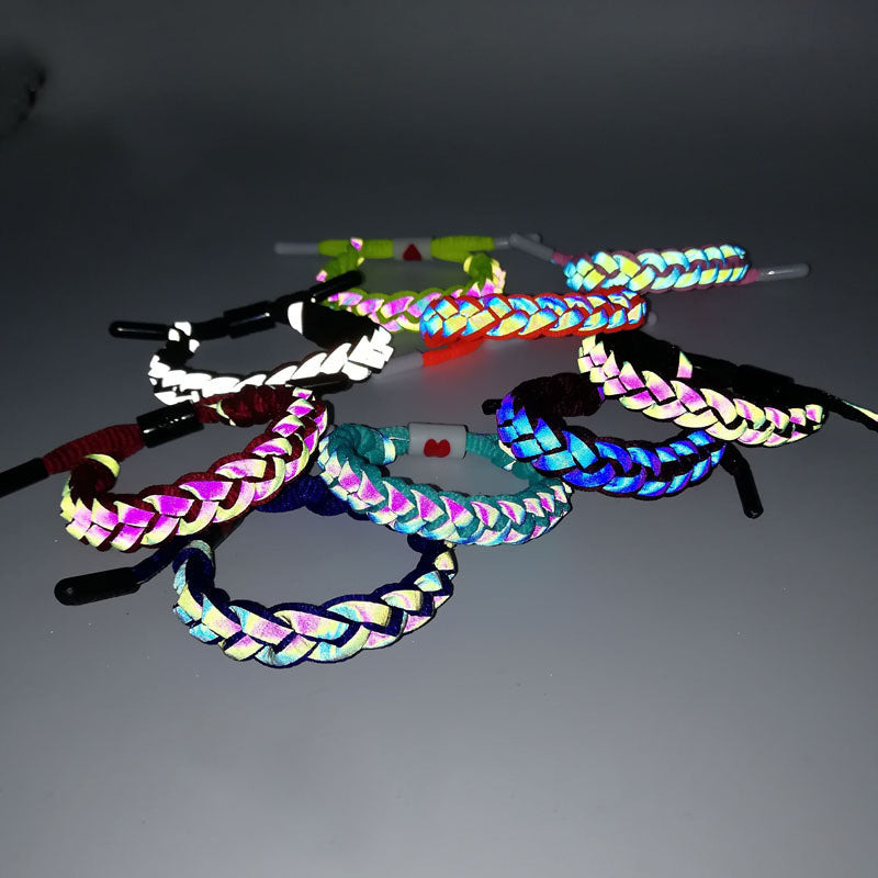 Reflective Woven Bracelet for Night Running