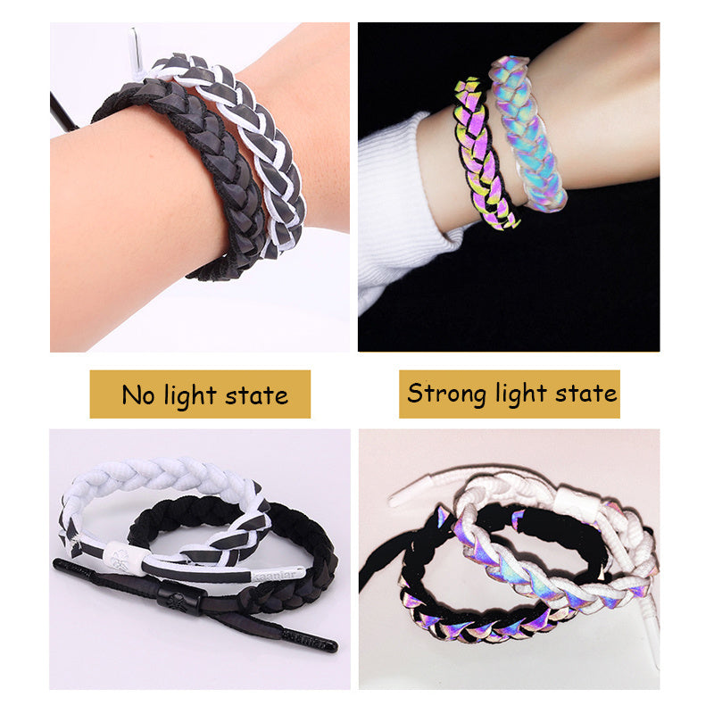 Reflective Woven Bracelet for Night Running