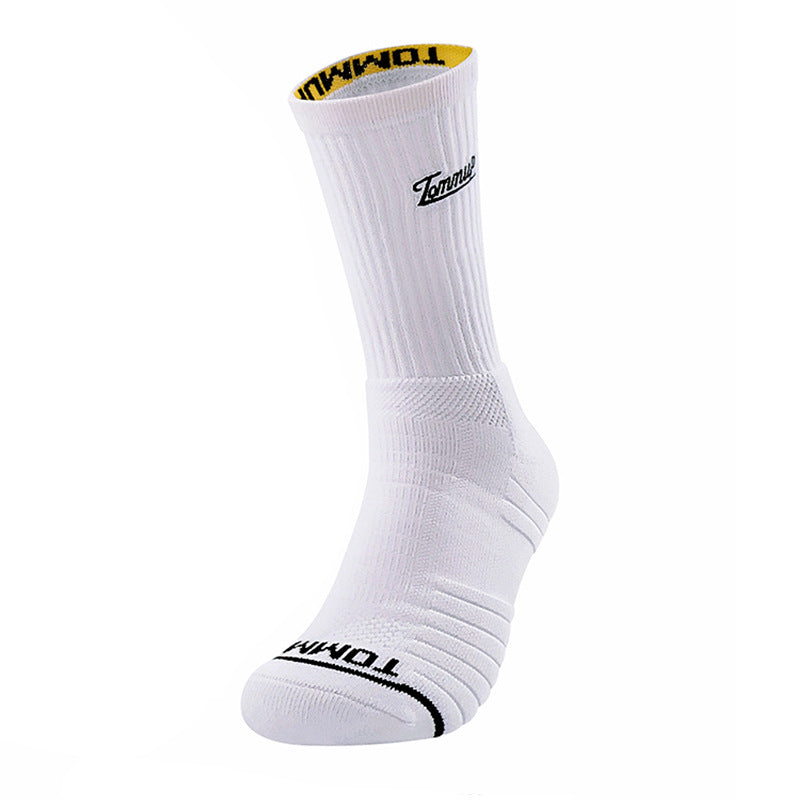 1pair Basketball Socks Men's Mid calf Socks Thickened Sports Running Socks