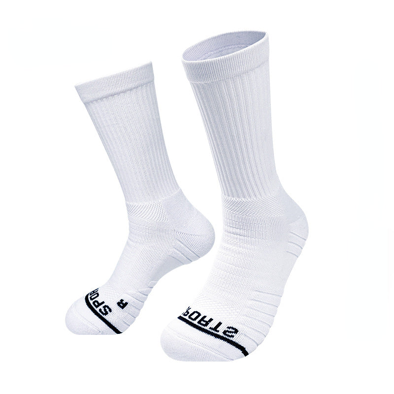 1pair Basketball Socks Men's Mid calf Socks Thickened Sports Running Socks