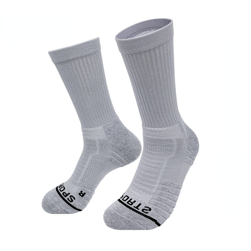 1pair Basketball Socks Men's Mid calf Socks Thickened Sports Running Socks
