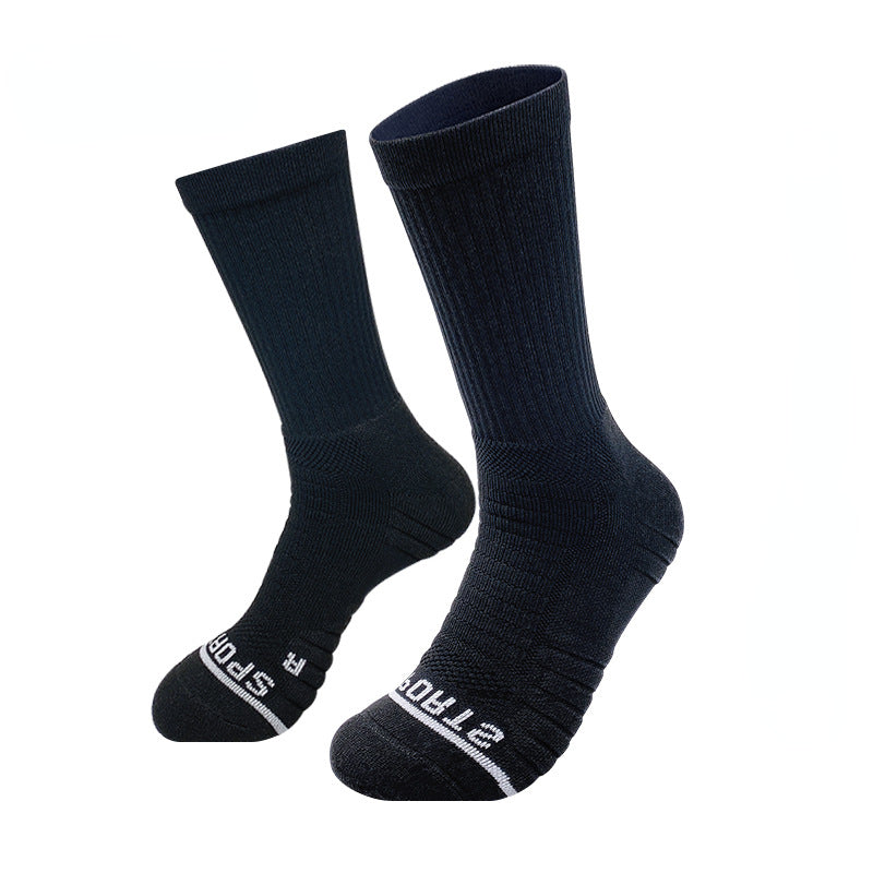 1pair Basketball Socks Men's Mid calf Socks Thickened Sports Running Socks
