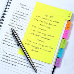 1pc 60 Ruled Notes Divider Sticky Notes Tabbed Self Stick Lined Note Pad Assorte
