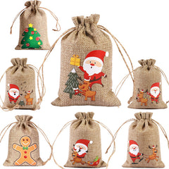 11pcs Christmas Gift Bags 15x10cm Cloth Bags for Tree Decoration