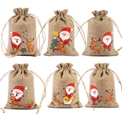 11pcs Christmas Gift Bags 15x10cm Cloth Bags for Tree Decoration
