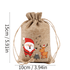 11pcs Christmas Gift Bags 15x10cm Cloth Bags for Tree Decoration