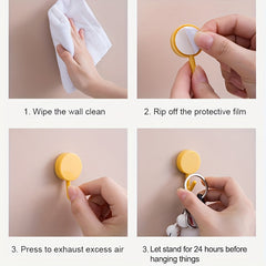 10 Pack Adhesive Sticky Hooks for Kitchens/Bathrooms, No Drilling