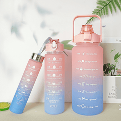 3pcs Gradient Water Bottles 2000 900 280ml PC Material Outdoor Camping Hiking
