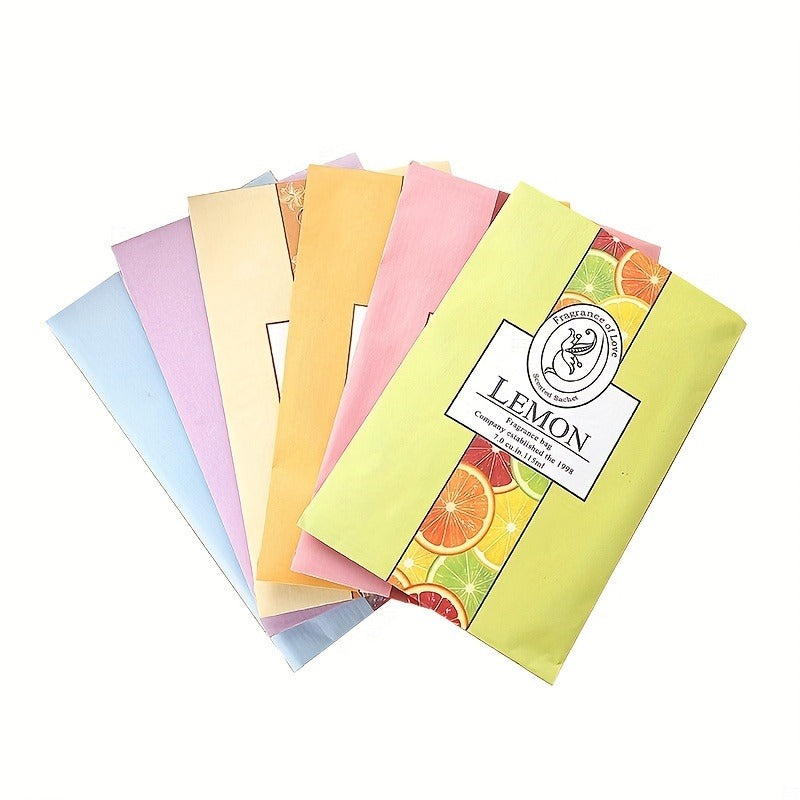 6pcs Scented Sachets Clothes Hanger Bag Set Lavender Jasmine Lily Rose Ocean Lem
