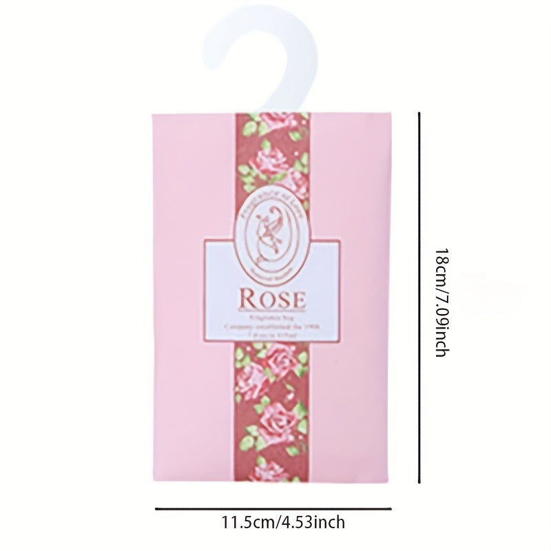 6pcs Scented Sachets Clothes Hanger Bag Set Lavender Jasmine Lily Rose Ocean Lem