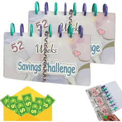 8 Ring Binder Cover 52 Week Savings Challenge Savings Binder