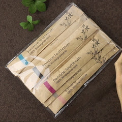 6pcs Bamboo Toothbrushes Ultra Soft Bristles for Sensitive Teeth